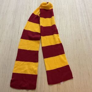 Crimson Gold Unisex 100% Acrylic One Size Rugby-Striped Knit Scarf